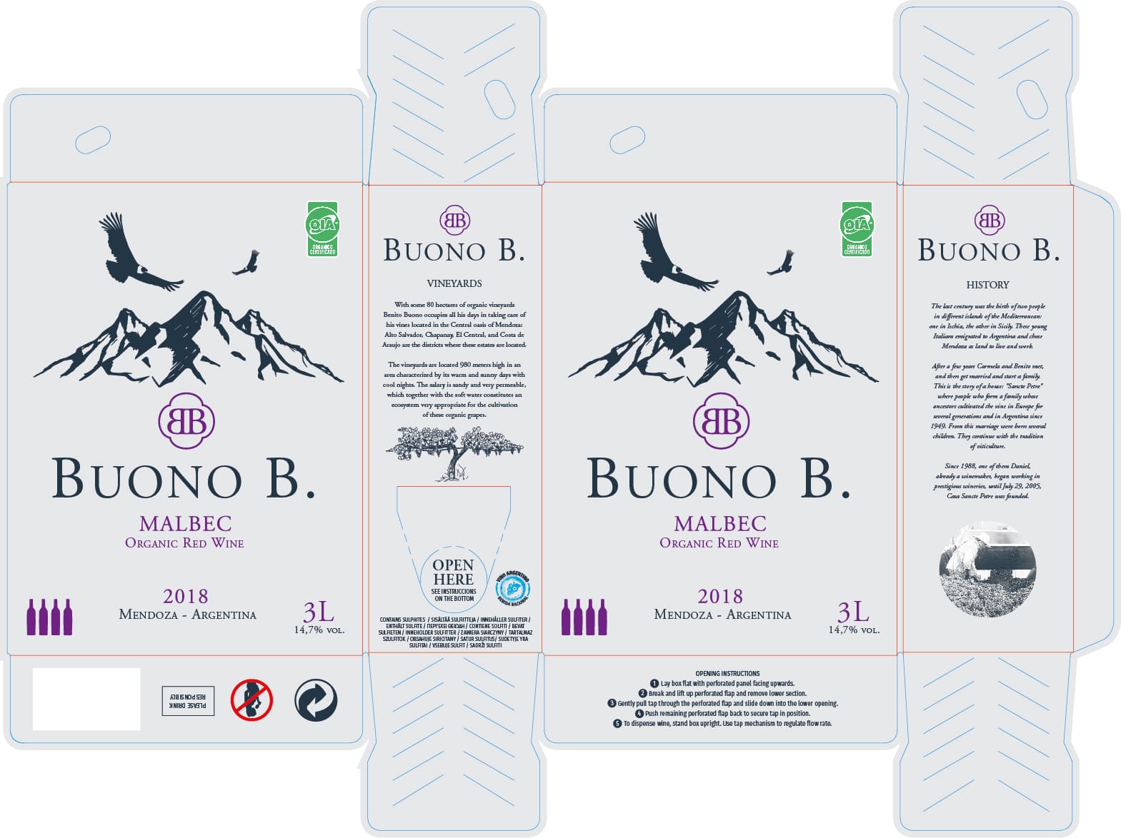 Bag in a Box Layout Design 