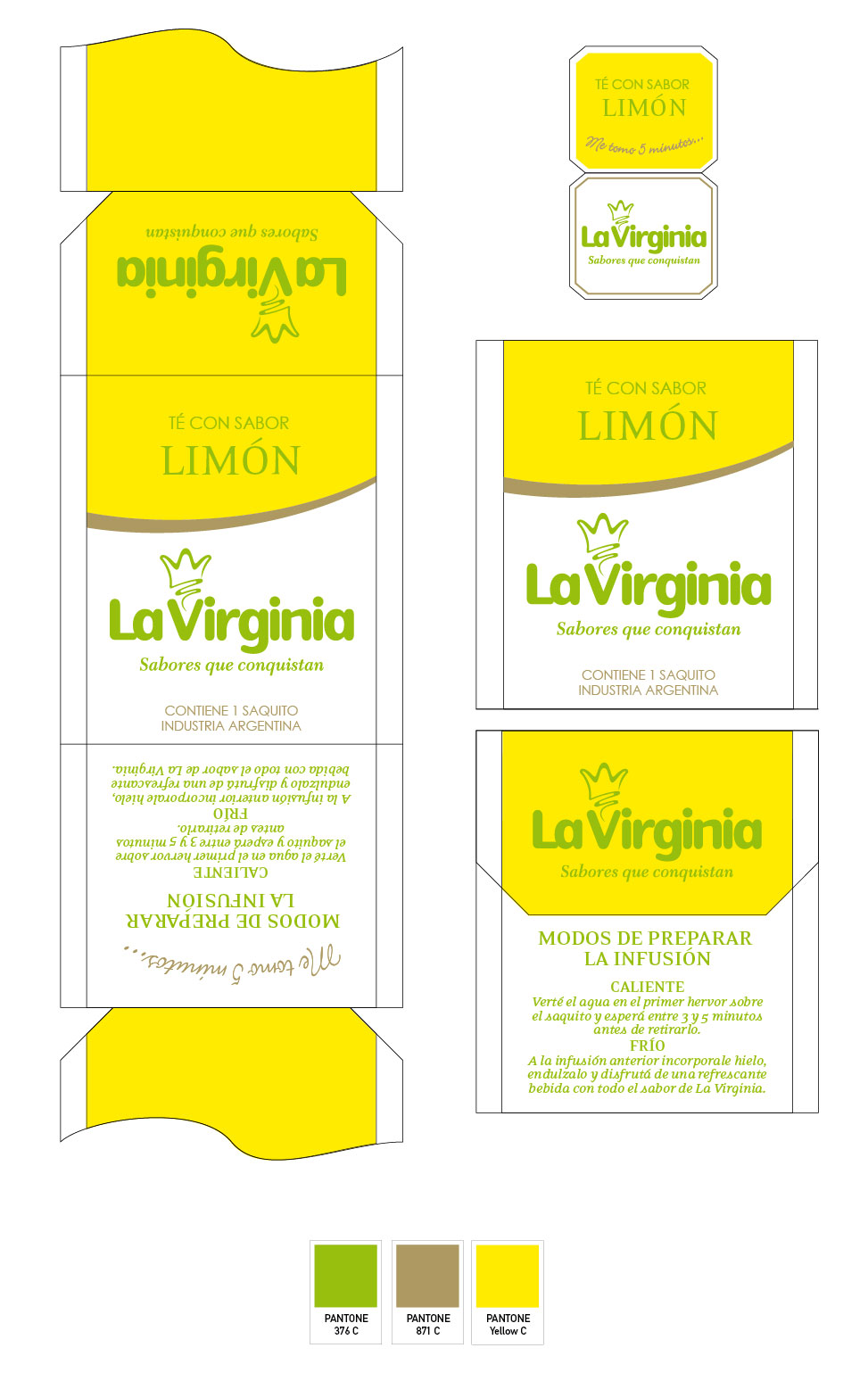 La Virgina Lemon Tea bag Dieline