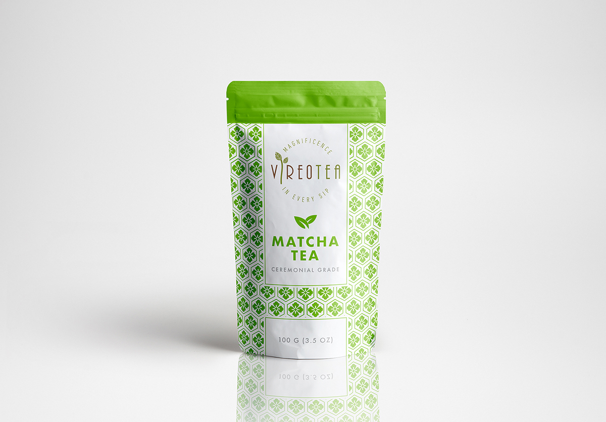 Matcha Tea Pouch Mockup